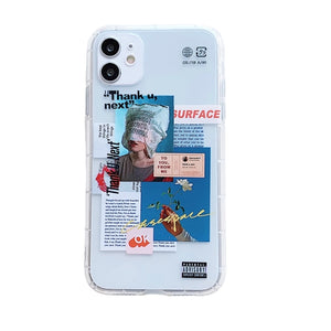 Fashion Retro Label Phone Cases For iPhone 11 12 Mini Pro XS Max X XR 7 8 Plus Luxur Soft TPU Airbag Cover 12Pro 11Pro 12Mini