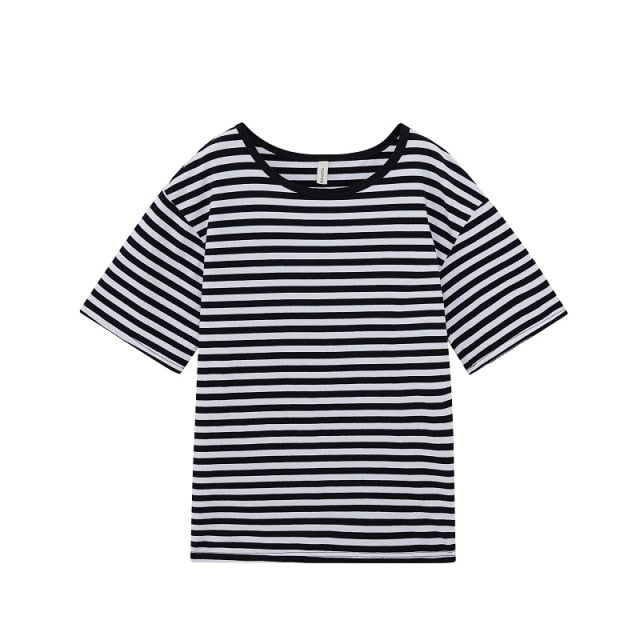 Casual Oversized Striped T-shirts