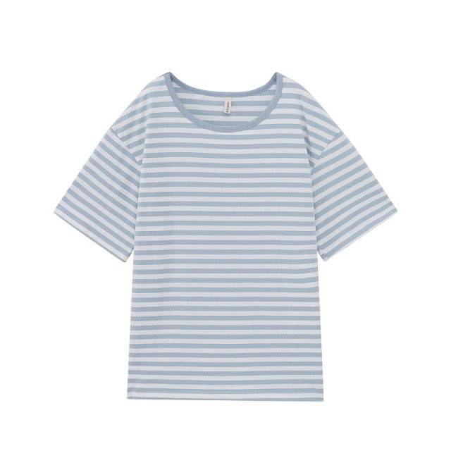 Casual Oversized Striped T-shirts