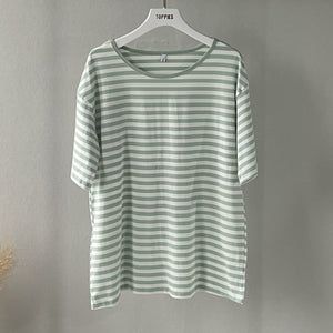Casual Oversized Striped T-shirts