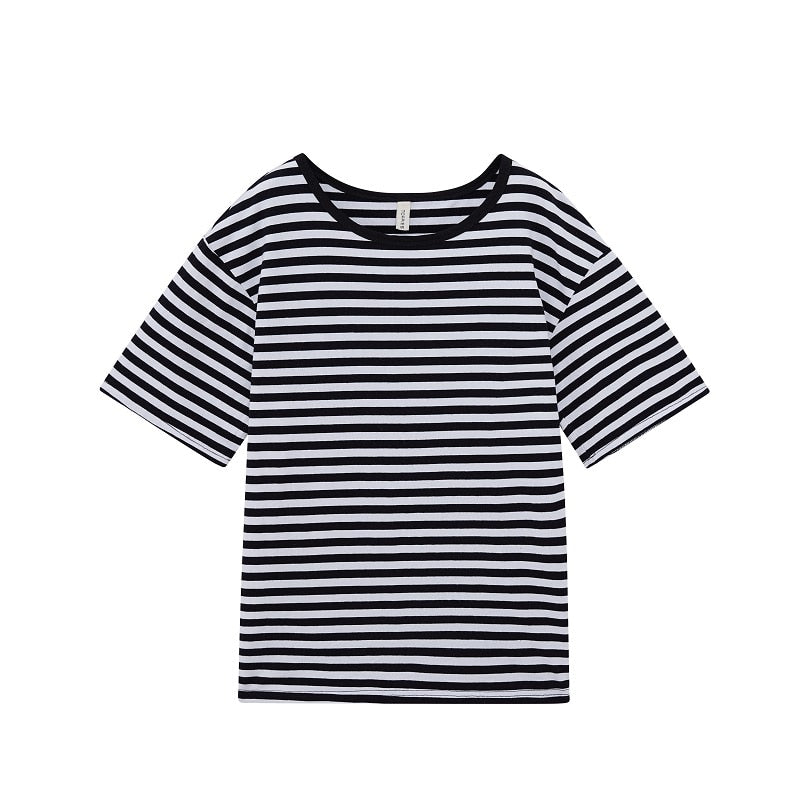 Casual Oversized Striped T-shirts