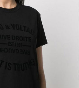 Letter Printed Short Sleeve Tops